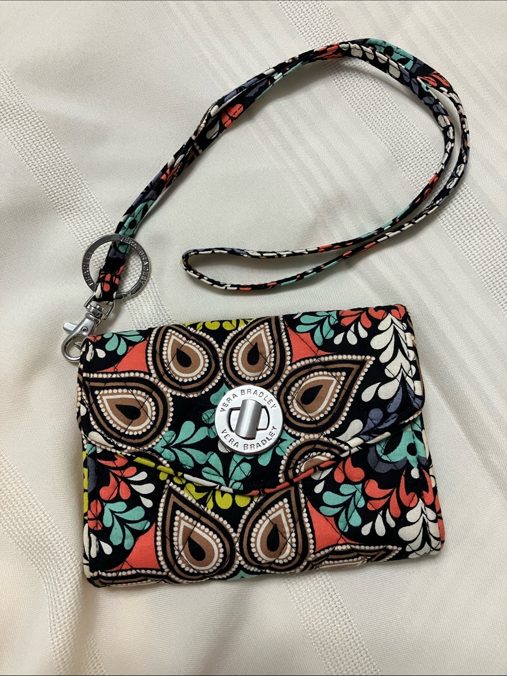 Vera Bradley Your Turn Smartphone Wallet w/Lanyard in Sierra Print